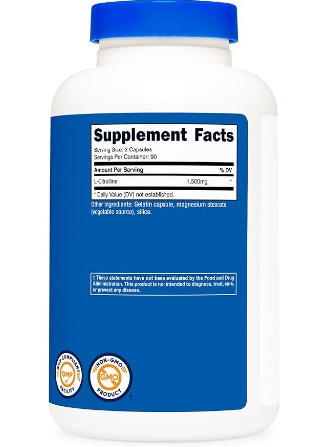 Nutricost, L- Citrulline, 180 Capsules (750 mg per Capsule) - Image 2